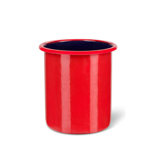 Medium Enamel Utensil Holder - Chilli Red / Midnight Blue