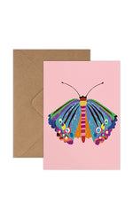 Brie Harrison Greetings Card Pack of 8 - Rainbow Butterfly