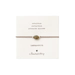 Gemstone Card Labradorite Silver Bracelet