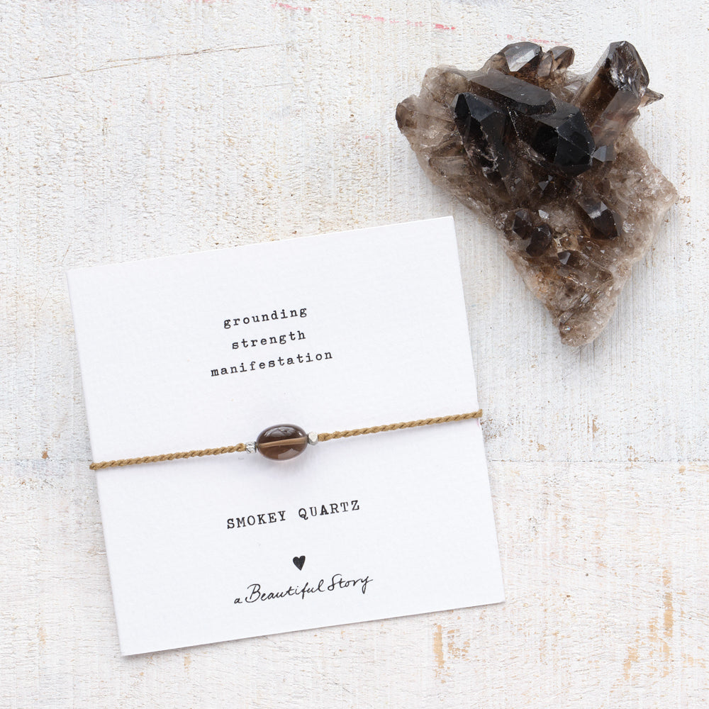 Gemstone Card Smokey Quartz Bracelet