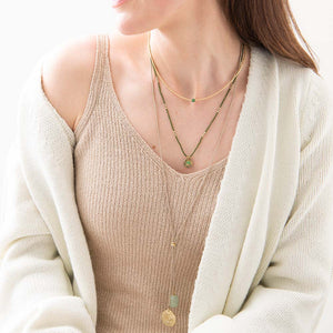 Timeless Aventurine Gold Necklace