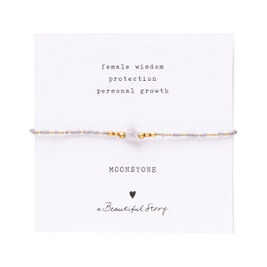 Iris Card Moonstone Gold Bracelet