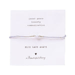 Iris Card Blue Lace Agate Silver Bracelet