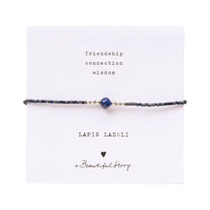 Iris Card Lapis Lazuli Silver Bracelet