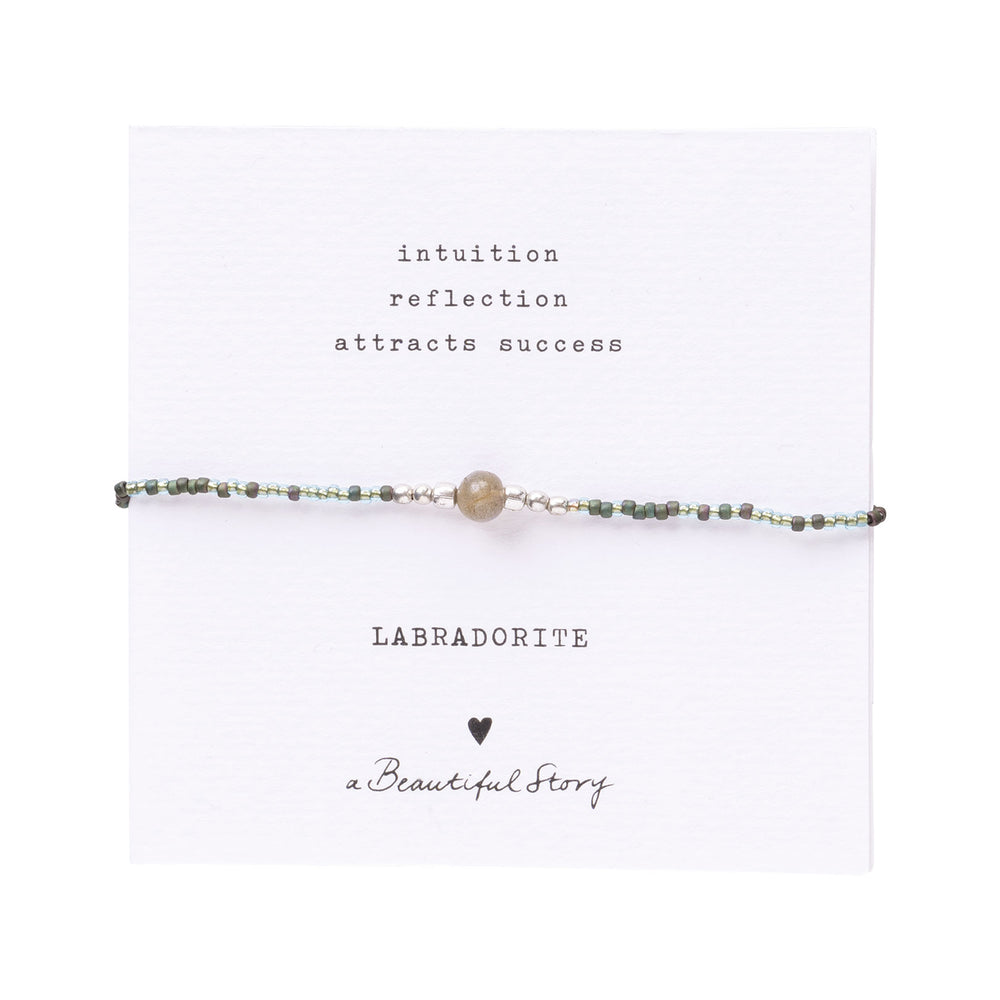 Iris Card Labradorite Silver Bracelet