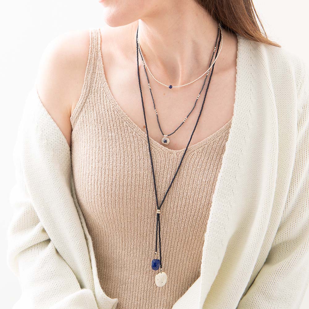 Timeless Lapis Lazuli Silver Necklace