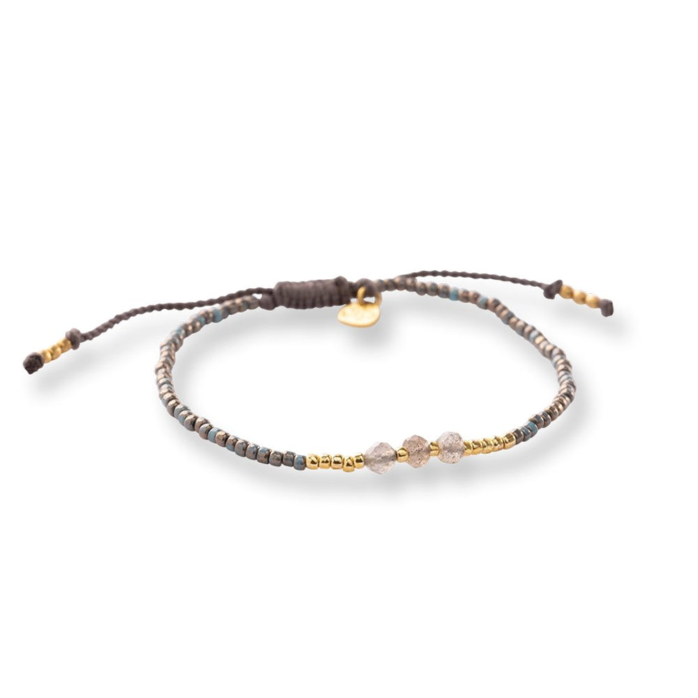 Decent Labradorite Gold Bracelet