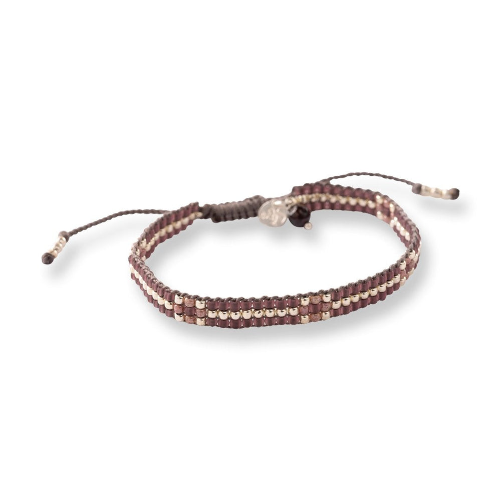 Competent Garnet Silver Bracelet