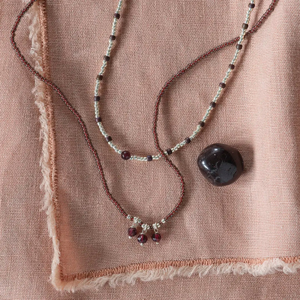 Empathy Garnet Silver Necklace