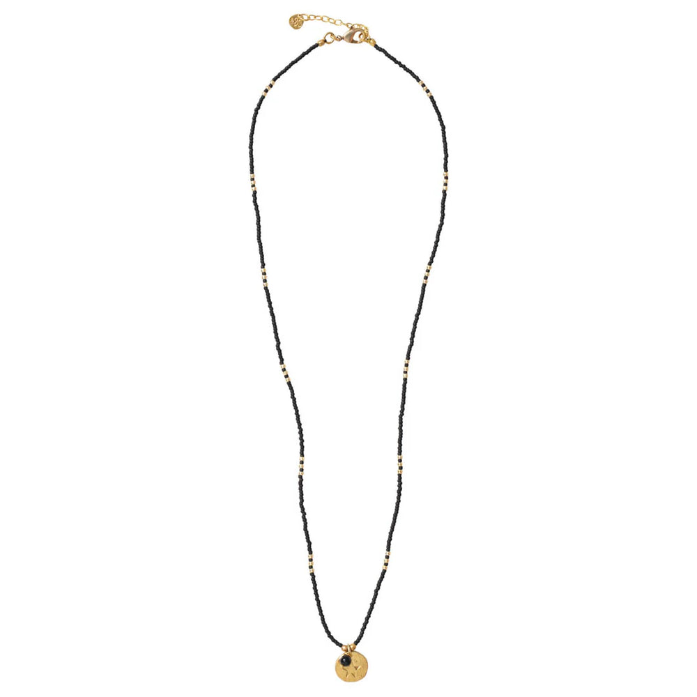 Timeless Black Onyx Gold Necklace