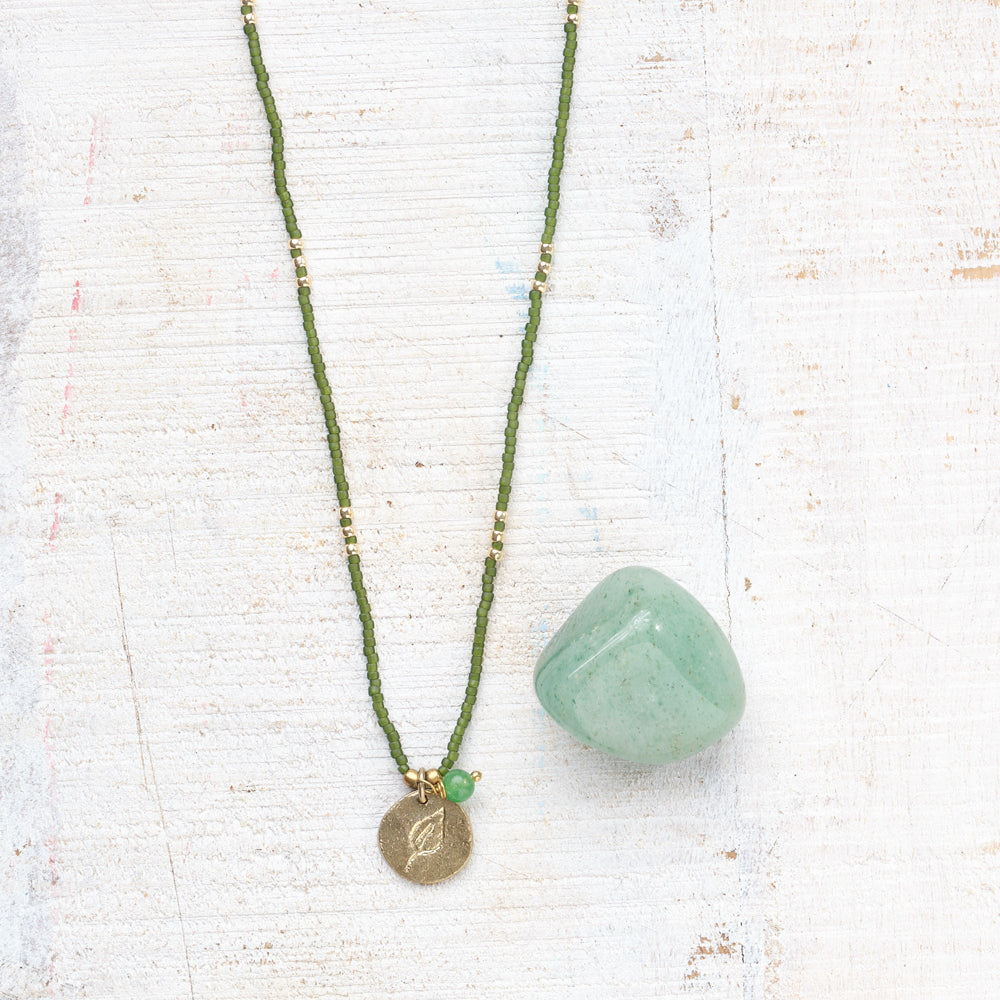 Timeless Aventurine Gold Necklace