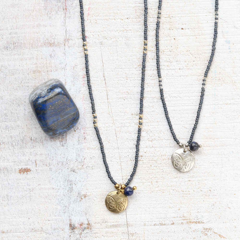 Timeless Lapis Lazuli Silver Necklace