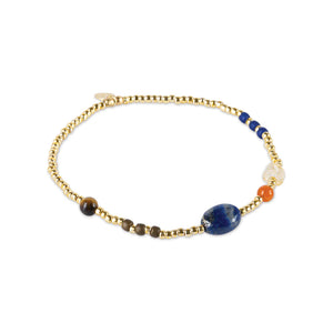 Amuse Lapis Lazuli Gemstone Gold Bracelet
