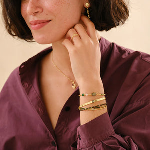 Amuse Labradorite Gemstone Gold Bracelet
