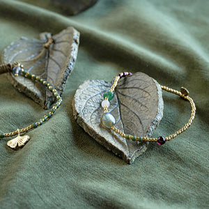 Amuse Labradorite Gemstone Gold Bracelet