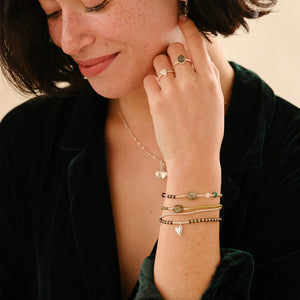 Amuse Labradorite Gemstone Silver Bracelet