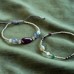 Amuse Labradorite Gemstone Silver Bracelet