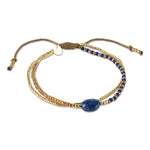 Soothing Lapis Lazuli Gemstone Gold Bracelet