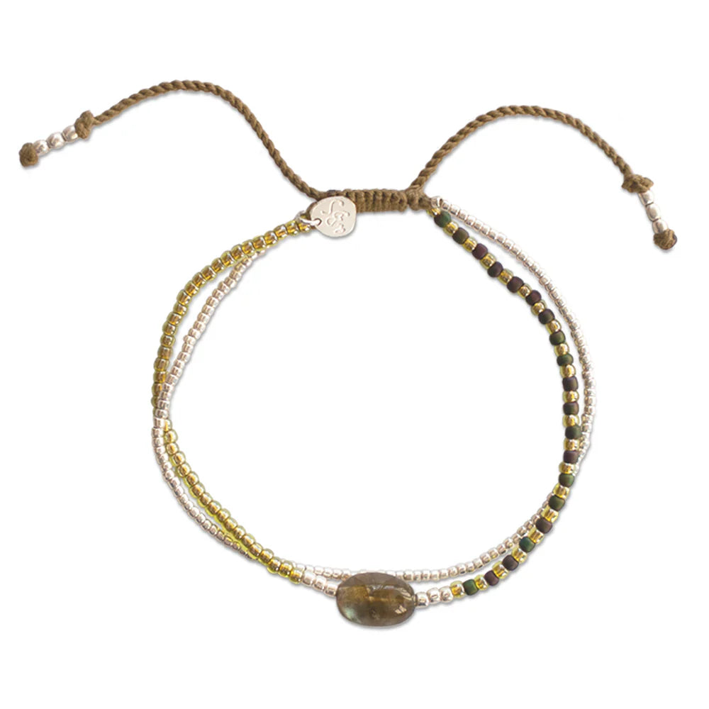 Soothing Labradorite Gemstone Silver Bracelet