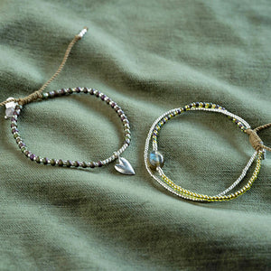 Soothing Labradorite Gemstone Silver Bracelet