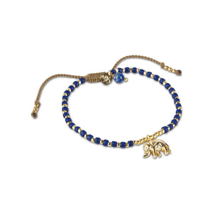 Hoping Lapis Lazuli Gemstone Gold Bracelet