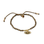 Hoping Tiger Eye Gemstone Gold Bracelet