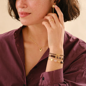 Hoping Garnet Gemstone Gold Bracelet
