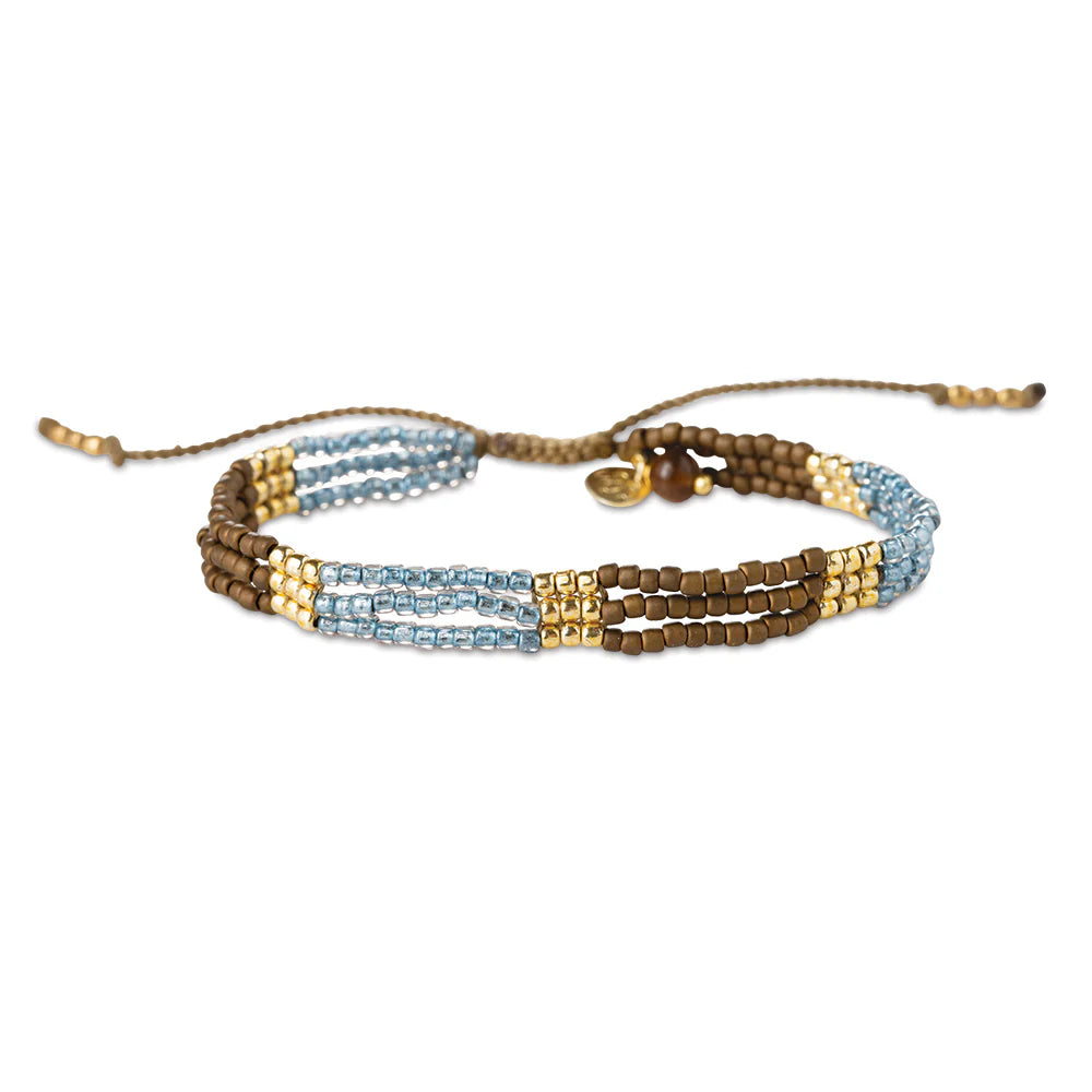 Harmonius Tiger Eye Gemstone Gold Bracelet
