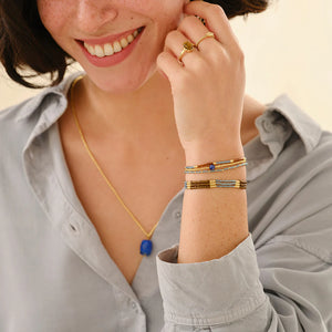 Harmonius Tiger Eye Gemstone Gold Bracelet
