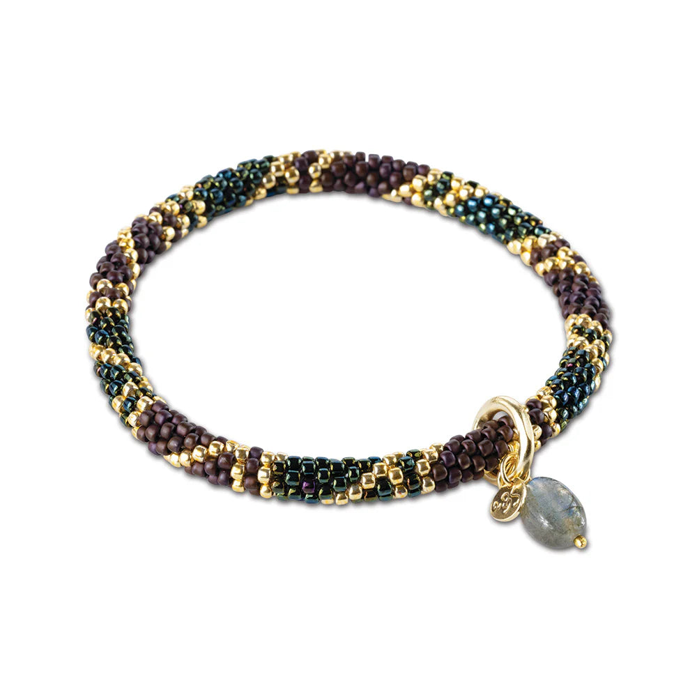 Talented Labradorite Gemstone Gold Bracelet