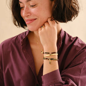 Talented Labradorite Gemstone Gold Bracelet