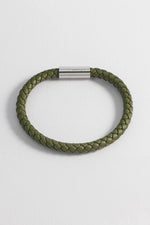 Khaki Leather Cord Bracelet