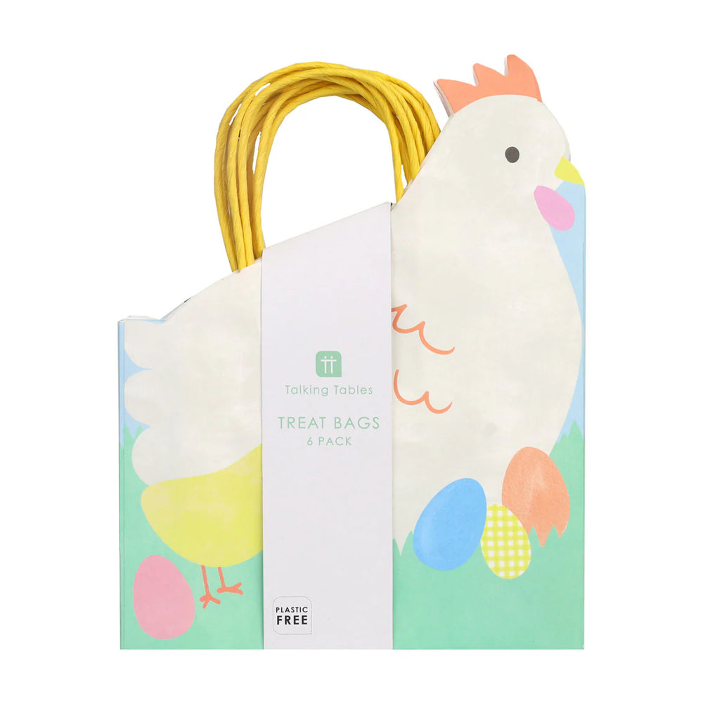 Spring Bunny Hen Shaped Bag - Pack of 6