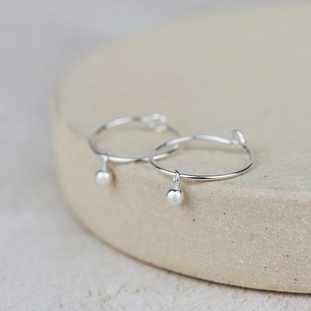 Charm/ Bead Hoop Earrings