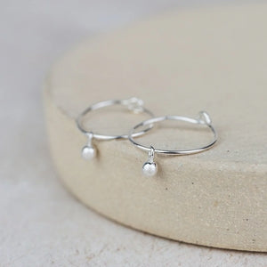 Charm/ Bead Hoop Earrings