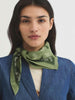 Bandana Pine Paisley Print Organic Cotton Scarf - Light Mint