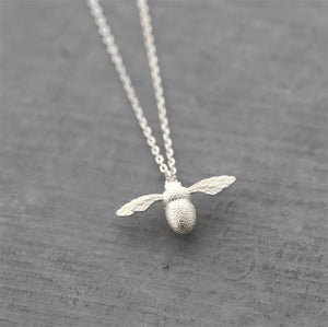 Bumble Bee Necklace - Silver