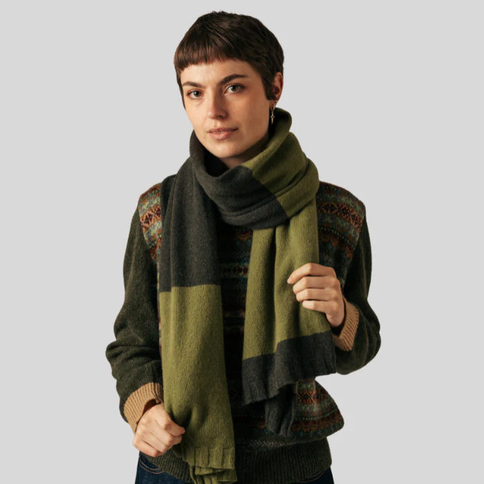 Bowden Colourblock Stole - Greenbean