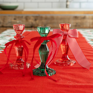 Candy Christmas Red and White Stripe Bow