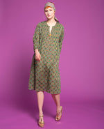 Capi Cotton Dress - Famara Green