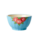 Ceramic Bowl with Embossed Flower Design - Mint - Small - 250 ml
