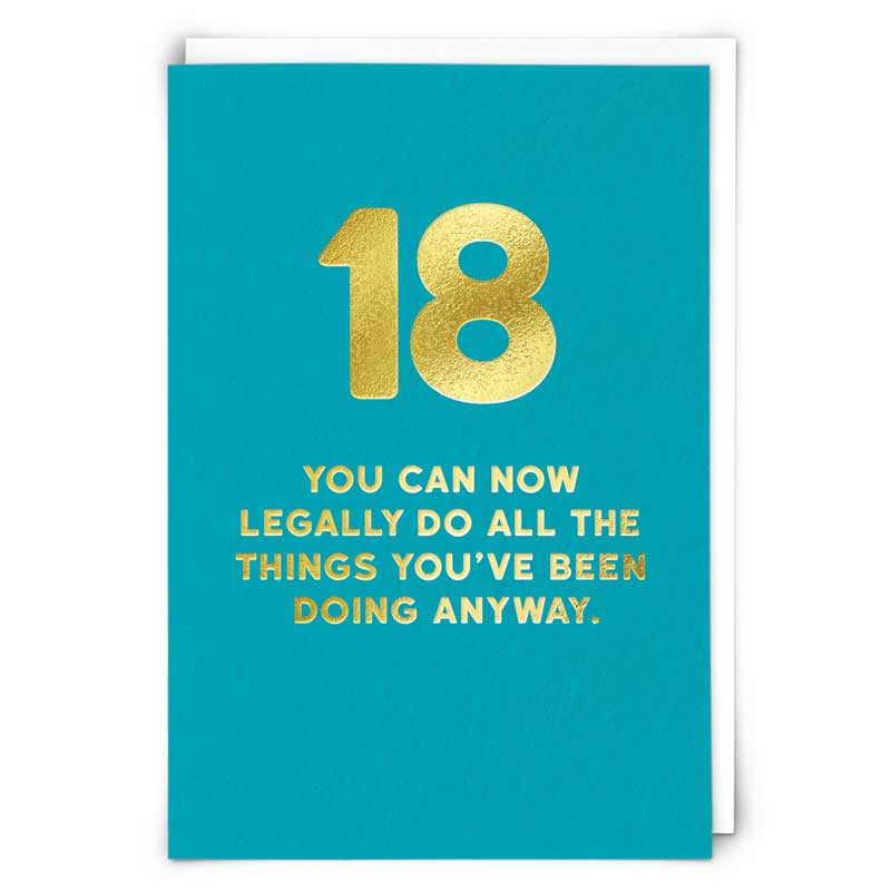 Age 18 Legally Greetings Card