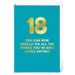 Age 18 Legally Greetings Card