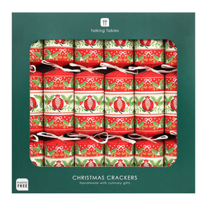 Folklore Red Christmas Crackers - 6 Pack