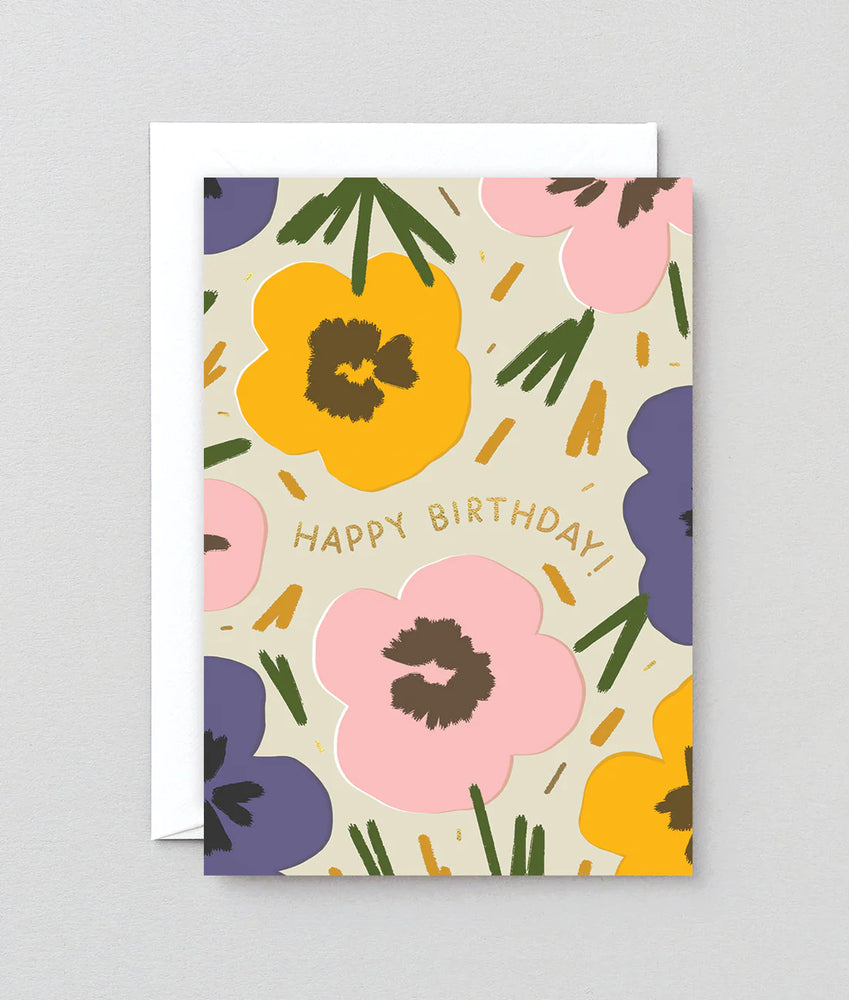 Happy Birthday Flowers Card