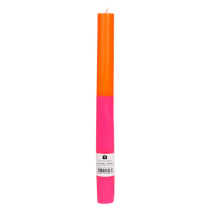 Pink and Orange Stripe Candle 28cm