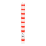 Red and White Stripe Candle 28cm