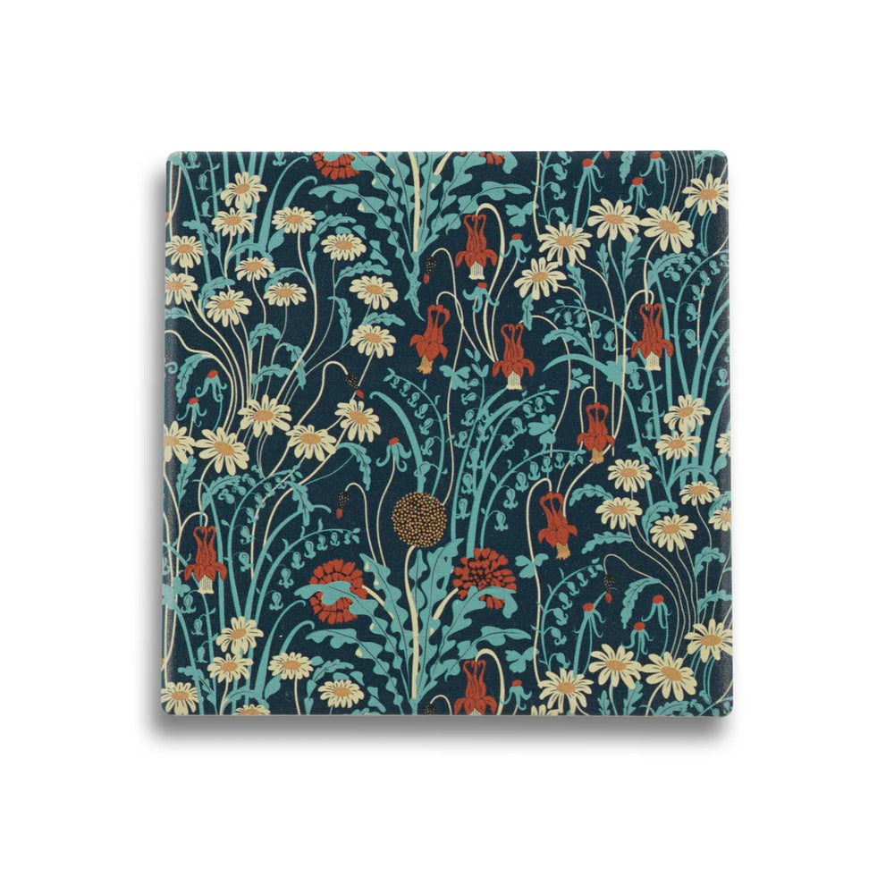 Ceramic Coaster - Walter Crane, Meadow Flowers
