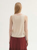 Embroidered Linen Tank Top - Ecru