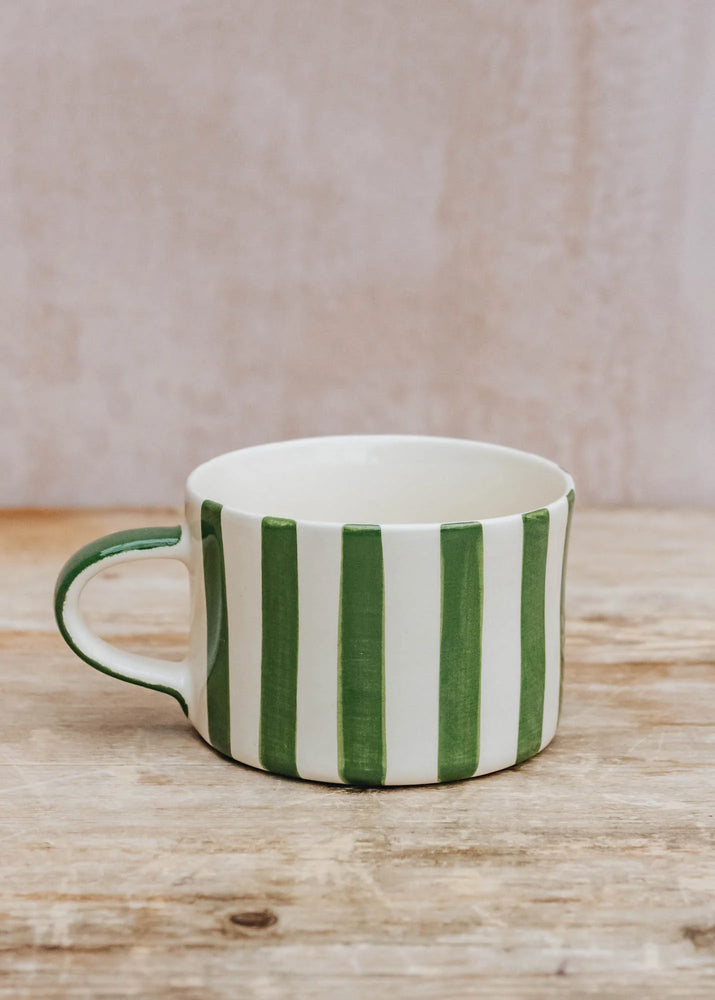 Mug - Candy Stripe - Moss Green